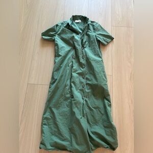 Urban Outfitters Sage Green Button-Up Dress